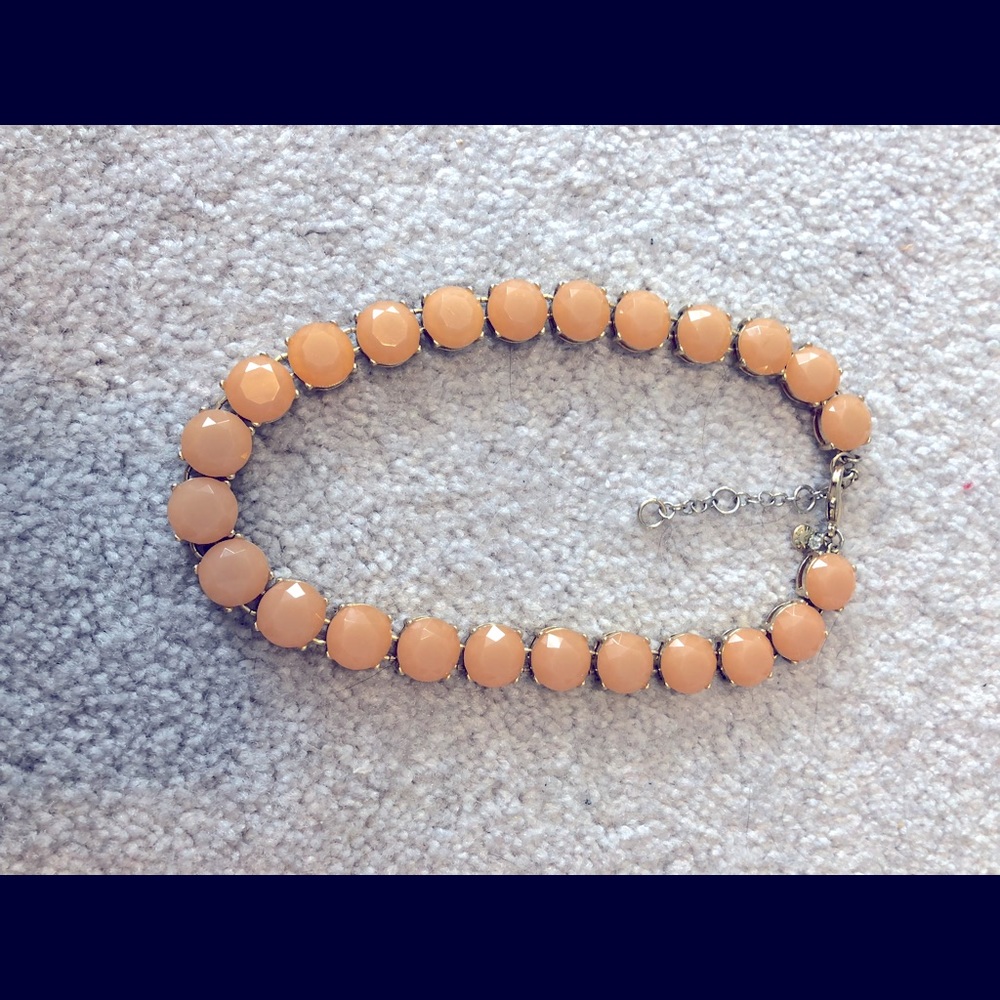 J. Crew peach stone necklace
